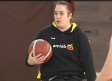 Vicky Pérez, la jugadora del AMIAB Albacete en un equipo de hombres